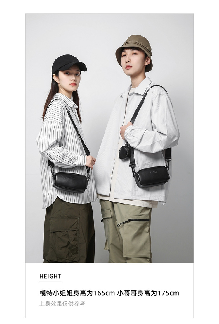 2026新款PU男士斜挎包韩版休闲小方包ins单肩包潮男情侣背包代发详情32