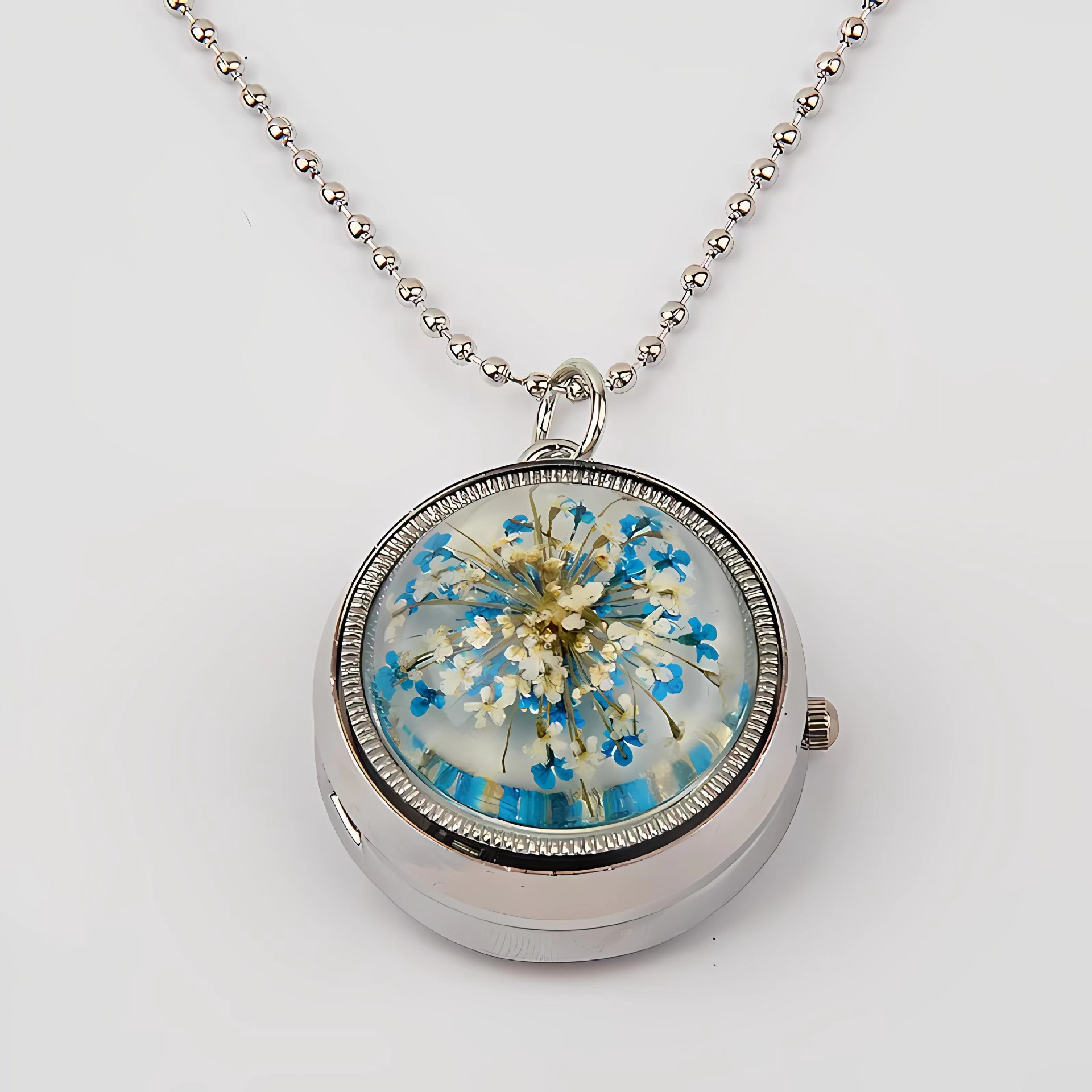 Cute student children lucky starfish rotating pocket watch, new gyroscope chain pocket watch, personalized and creative watch pic 4