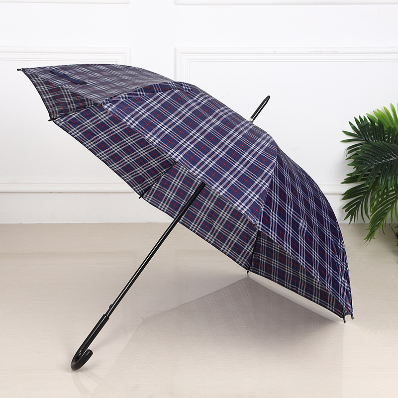 Classic straight-handled checkered umbrellas, business striped long-handled parasols, and curved handle automatic umbrellas are in stock and available for wholesale in large quantities pic 10