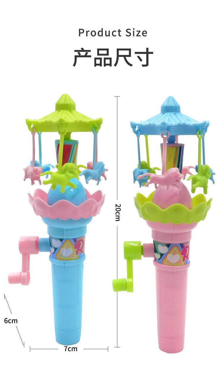新奇特幼儿园天轮摩天玩具发光旋转手摇马儿幼儿小风车摩天轮木马详情17