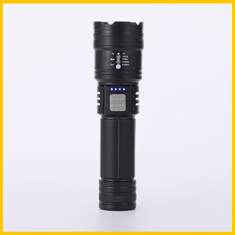 The new jy-908 high-power white laser flashlight with multi-functional digital display pic 7