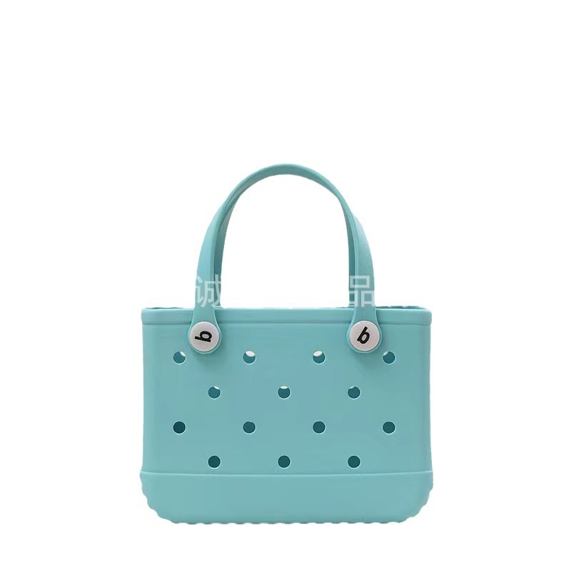 eva basket travel shoulder bag, perforated bag, waterproof and durable storage, eva beach bag, perforated bag, eva handbag pic 9