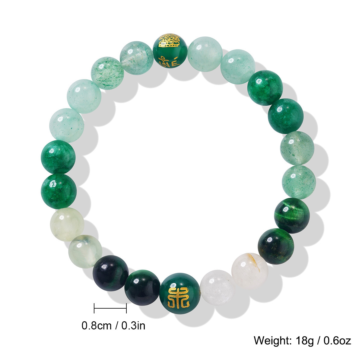 Natural crystal jade multi-treasure five-element bracelet, single-bead balanced bracelet, metal, wood, water, fire, earth, wealth and good fortune, women's jewelry pic 33