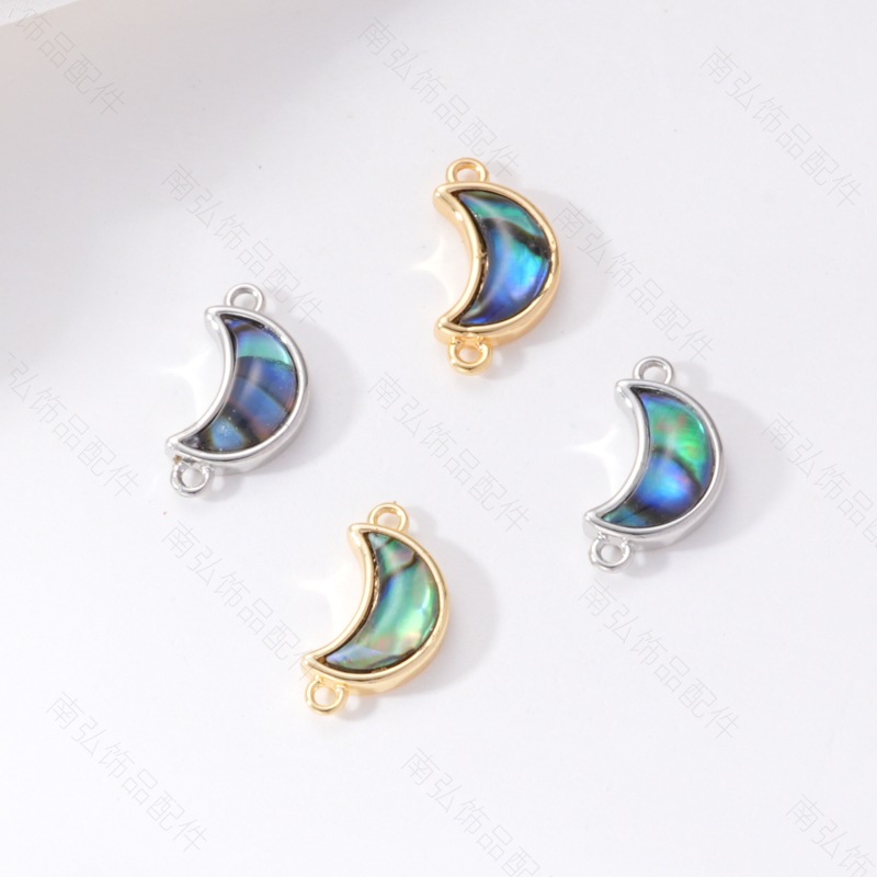 18k abalone shell jewelry connection buckle accessory, triangular round butterfly heart five-pointed star bracelet necklace accessory pic 41