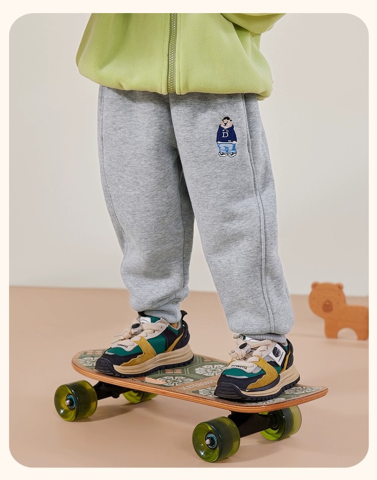 嘟嘟家宝宝加绒加厚裤子冬季儿童长裤冬装男童运动裤女童休闲卫裤详情21