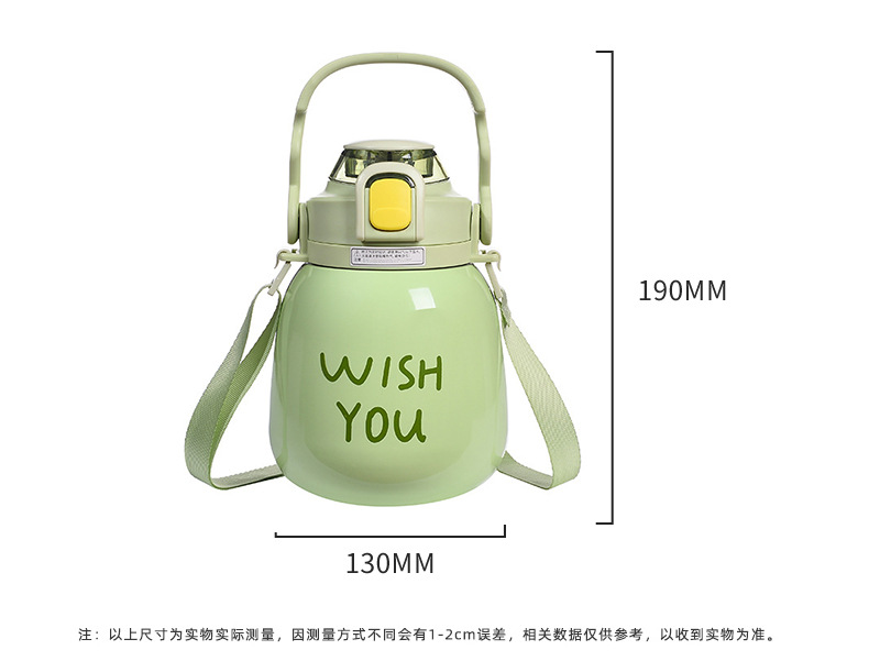 Large-bellied cup, popular online celebrity, high appearance level, insulated cup with straw, outdoor portable stainless steel water bottle, large-capacity water cup manufacturer pic 16