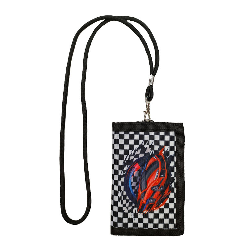 跨境挂绳学生儿童钱包 动漫卡通独角兽钱夹 超轻薄款礼品折叠足球证件卡套详情4