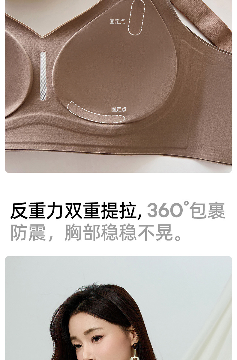 金绷带反重力提拉收副乳防下垂无痕薄款文胸舒适上托内衣跨境专供详情3