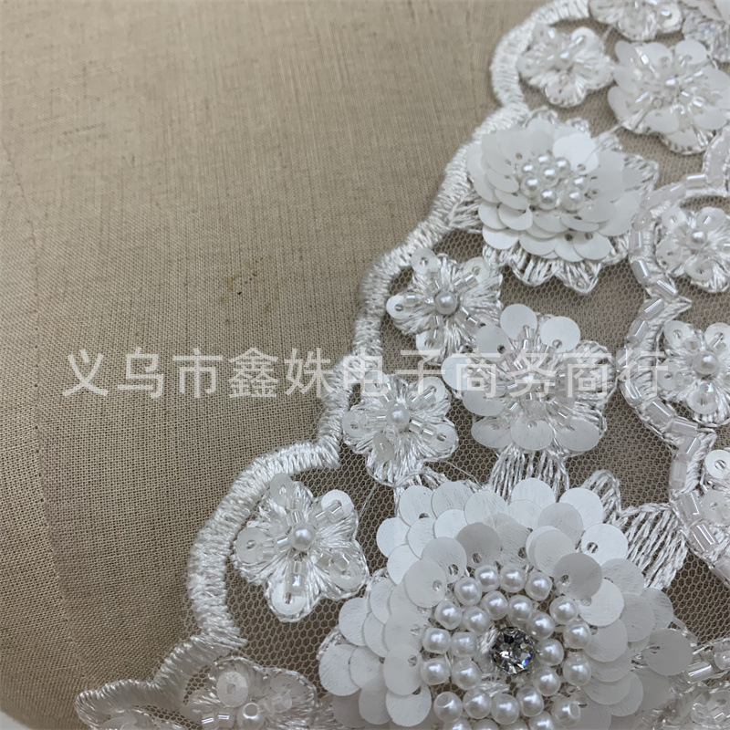 Sequined embroidery, applique, bubble bead, barcode, wedding dress, evening gown, clothing accessories and accessories pic 5