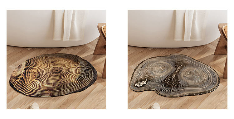 Modern and simple diatom mud floor MATS are anti-slip, wear-resistant, dirt-resistant and easy to maintain. Bathroom floor MATS and household water-absorbing and quick-drying floor MATS pic 16