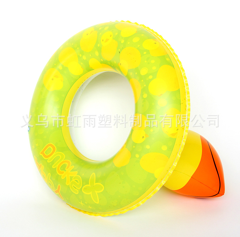 儿童泳圈婴儿座圈充气亮片坐圈带头艇宝宝戏水圈小黄鸭加厚游泳圈详情13
