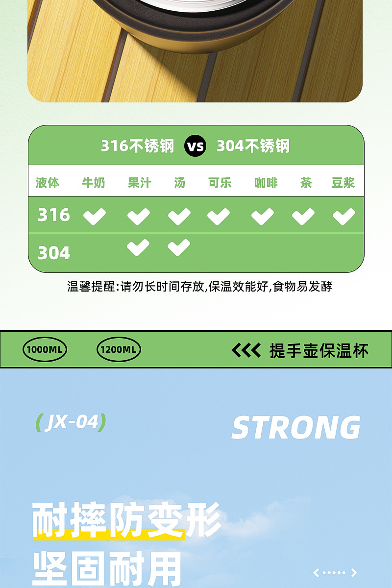 提手保温杯双饮水杯大容量保温壶运动316不锈钢食品级高颜值水壶详情9