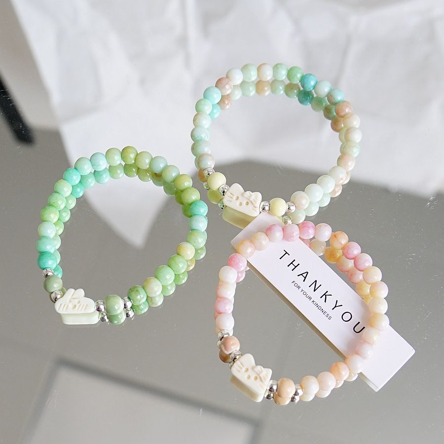 手链不掉色女饼干熊闺蜜森系甜美礼物女生日韩小众高级感手串饰品详情3