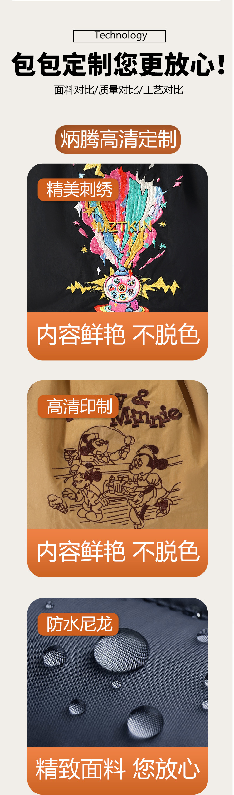 工厂直销专业定制各类包包女百搭手提包潮流帆布包定做logo刺绣包详情10