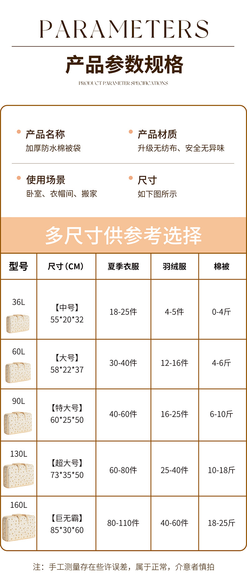 新款卡通搬家打包袋大容量布艺被子收纳袋家用防尘防潮整理袋批发详情11