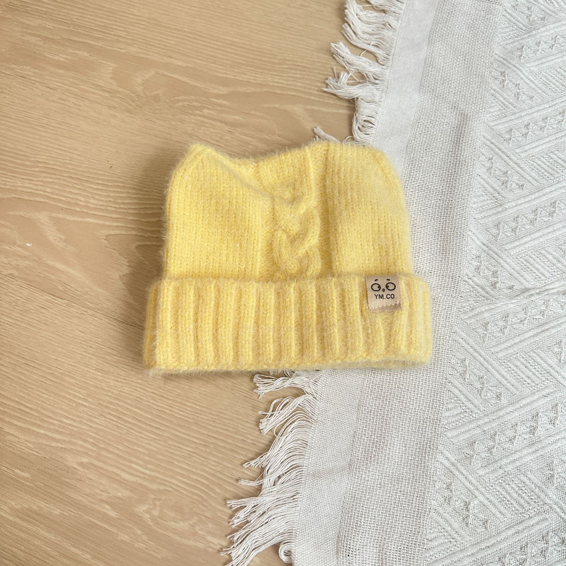 儿童针织帽日系可爱猫耳朵小标狐狸毛秋冬毛线帽防风保暖护耳帽详情20