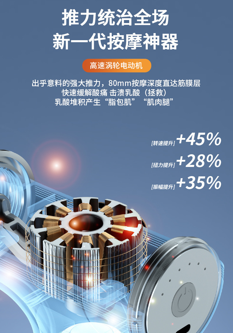 迷你电动按摩器肩颈肌肉放松按摩捶解压瘦腰腿健身筋膜枪详情8
