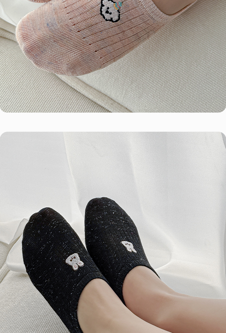 袜子女夏季薄款船袜无骨网眼透气ins潮刺绣低帮浅口卡通隐形船袜详情22
