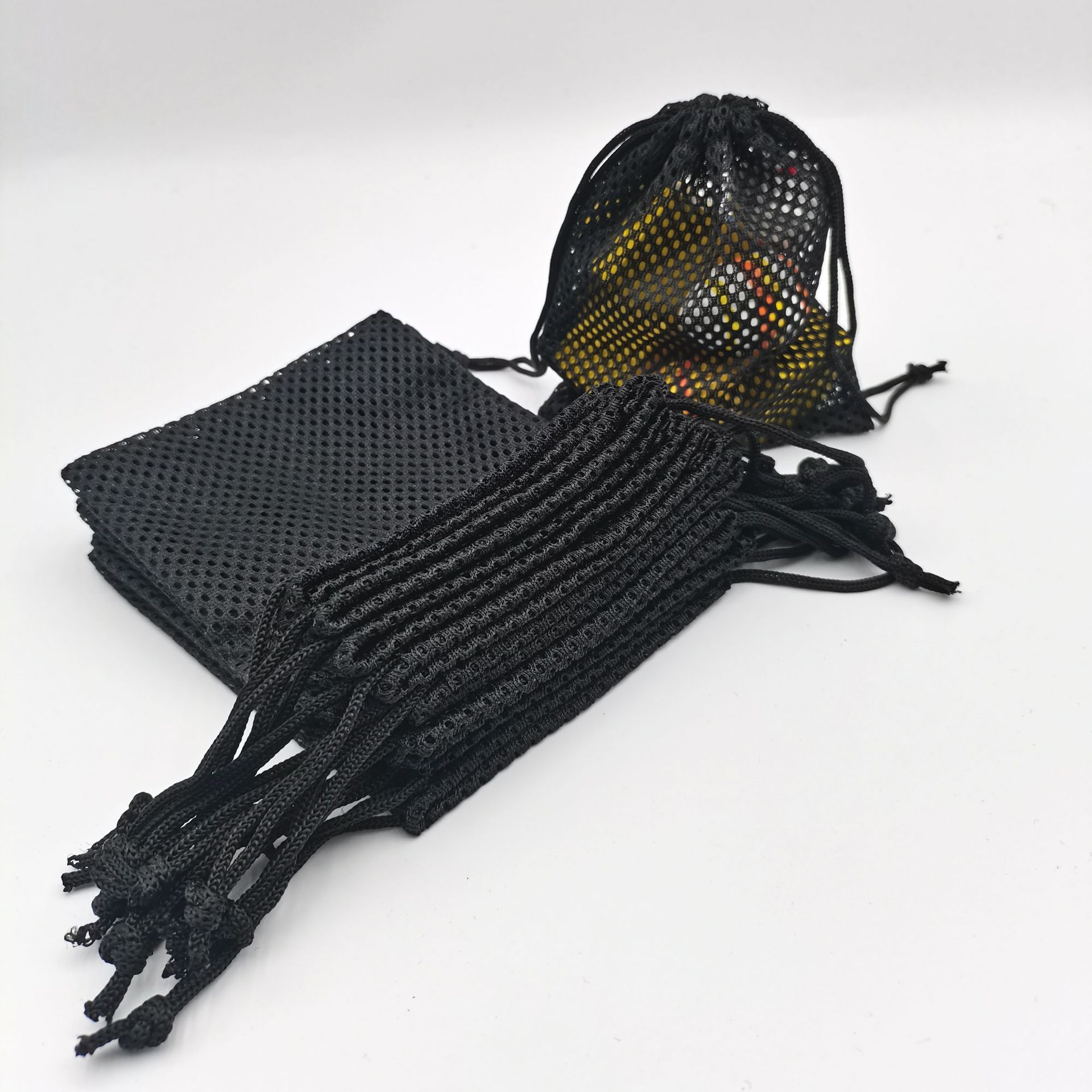 Breathable and quick-drying basketball net drawstring pocket, sports racket closing net pocket, folding ball game drawstring storage bag pic 8