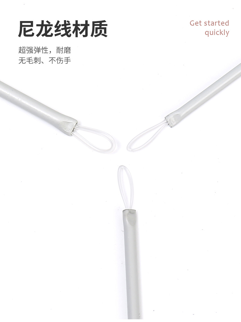 SKC3支装尼龙铝棒针套装手工工具裤腰带穿线器松紧器毛线编织棒针详情7