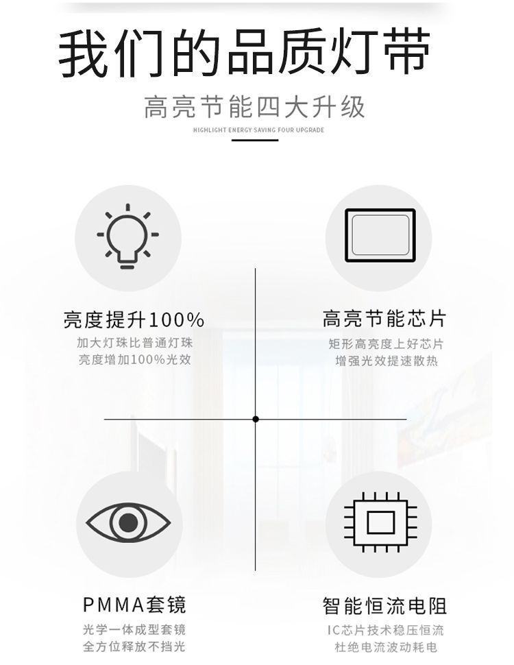 5050LED light strip, 220V outdoor waterproof, IP65, lighting project, home decoration lighting, decorative atmosphere, colored light strip pic 2