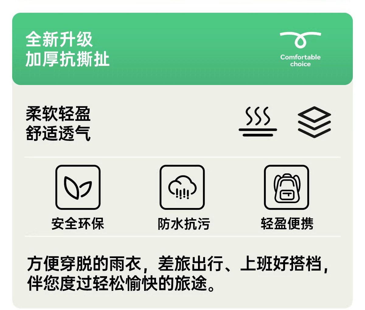 便携式包装EVA雨衣连体雨披成人户外加厚加长全身徒步旅游防暴雨详情6