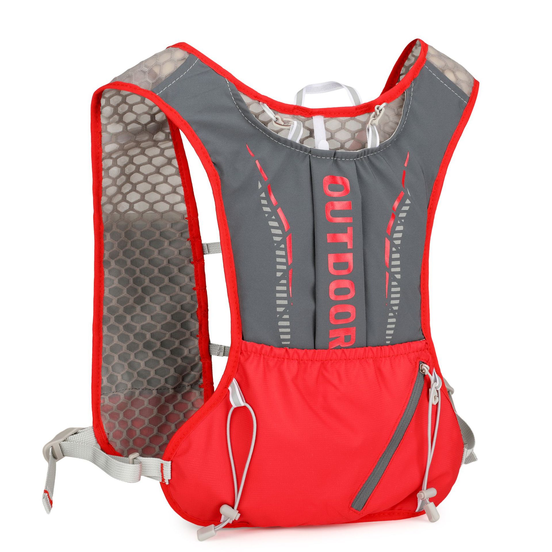 新款多功能尼龙跑步背包 安全反光运动背包水袋背包 骑行包详情43