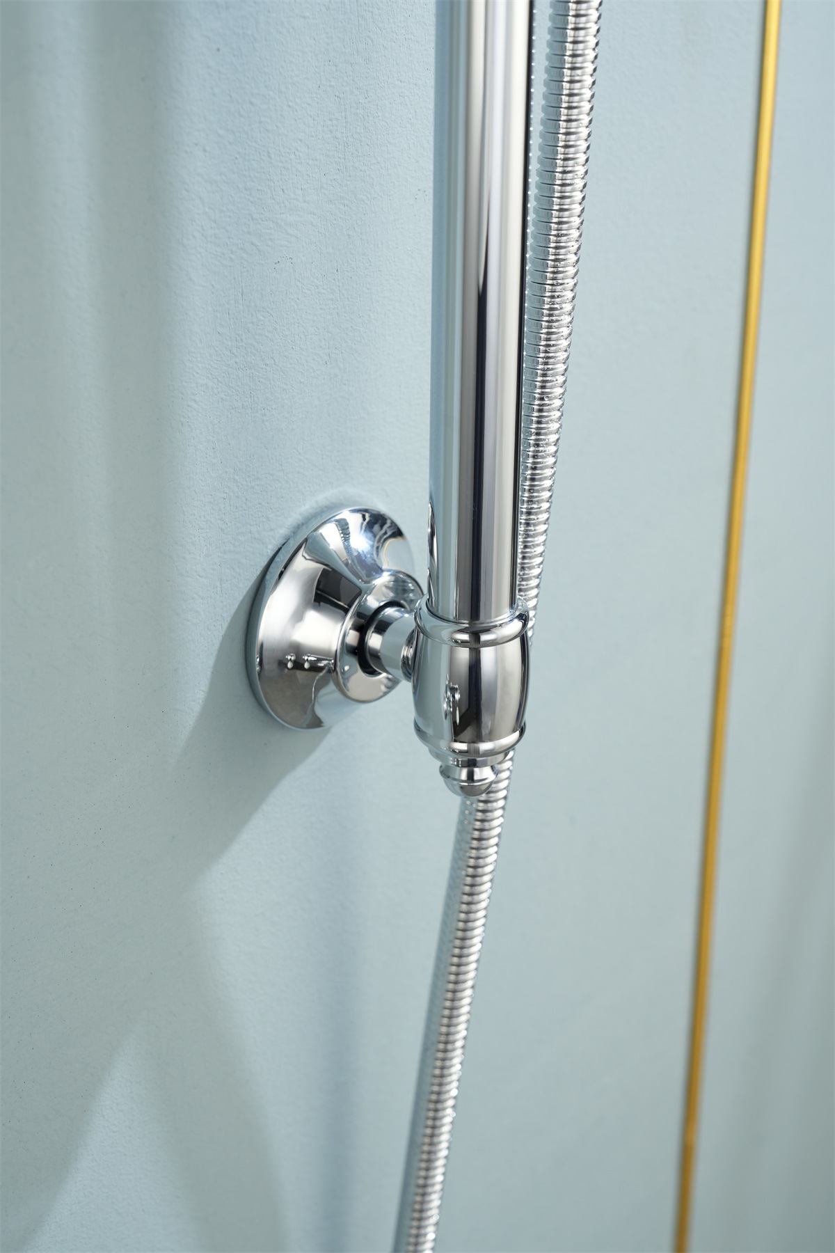 欧式全铜冷热花洒金色淋浴花洒挂墙式龙头卫生间升降增压混水阀详情23