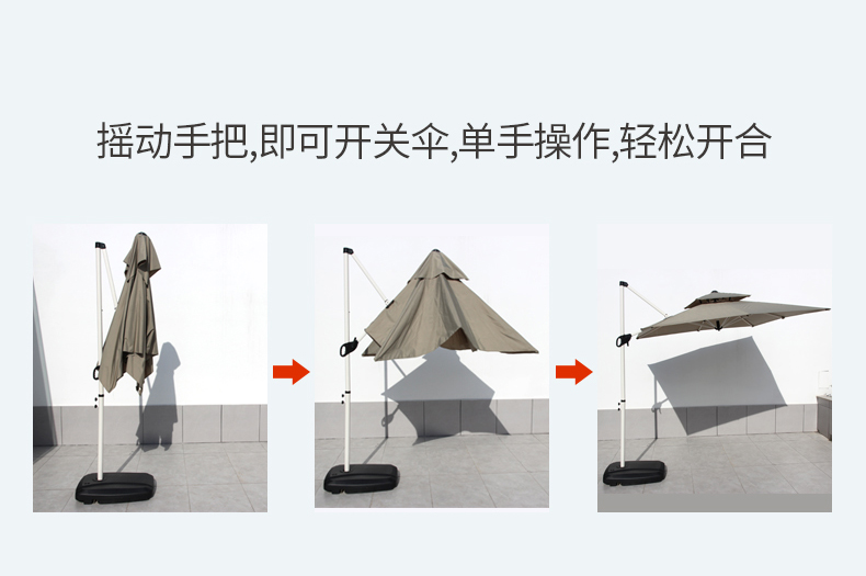 SI6K户外遮阳伞庭院伞室外罗马伞棚方形露台别墅花园商用摆摊大太详情8