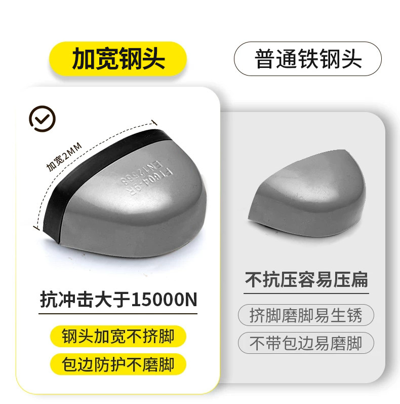 Cross-border new products: Four-season one-foot anti-crush safety shoes, lightweight shock-absorbing safety shoes, steel toe cap, wear-resistant welding shoes, flash pic 5