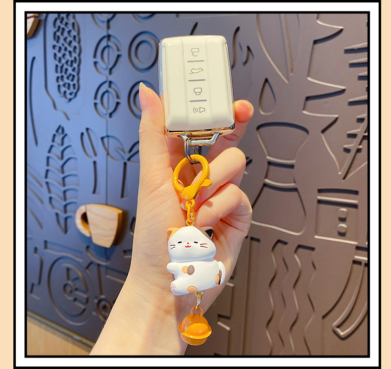 百茂原创可爱萌宠CP情侣钥匙扣链挂件女精致树脂磁吸公仔书包挂饰详情15