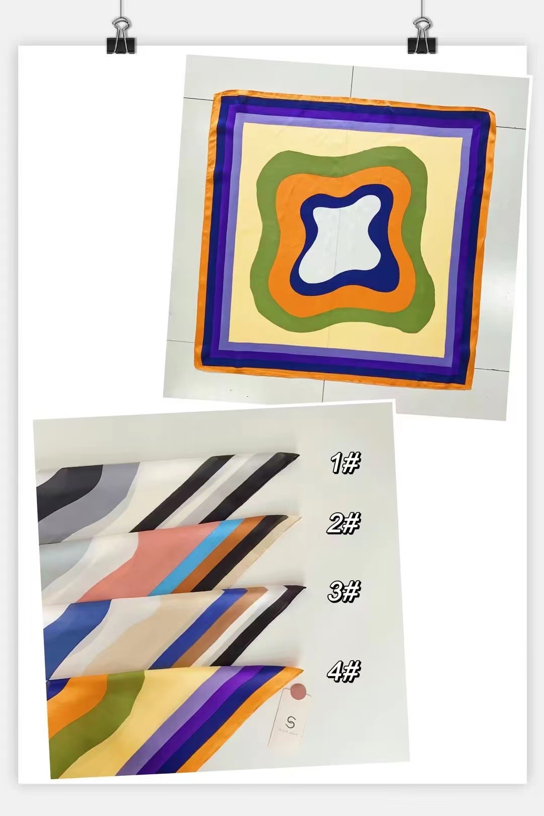 70*70新款条纹丝巾女小方巾韩版百搭职业小领巾夏季薄款装饰围巾详情19