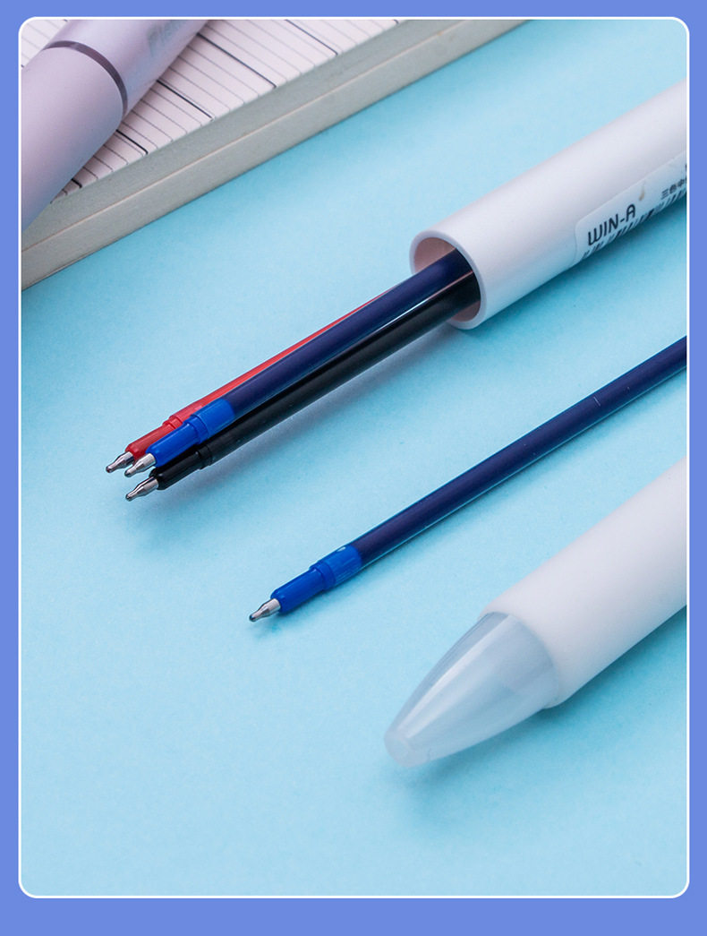 WYH23813 three-color gel pen, multi-color pen WYH23813 three-color all-in-one water pen ST multi-color practice pen pic 11