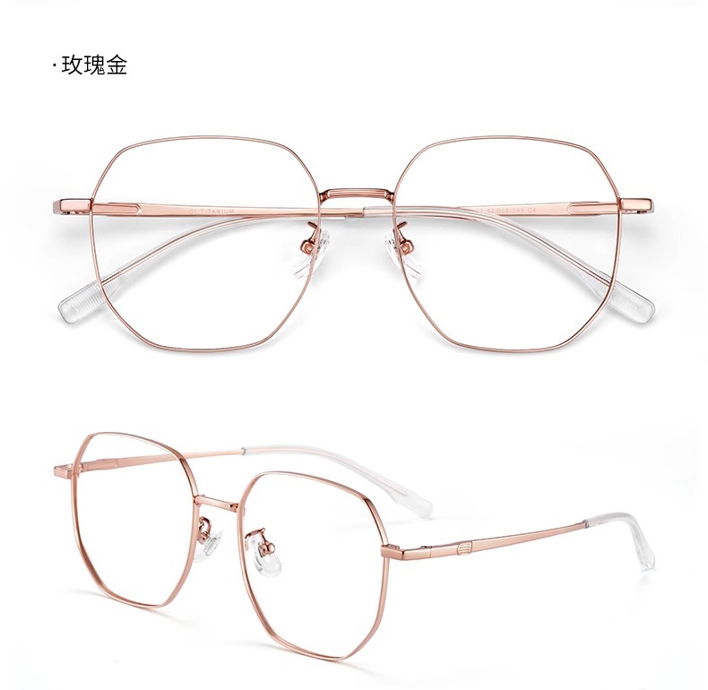 Gold thread ultra-light pure titanium eyeglass frame oval frame 123244 Danyang professional eyeglass fitting, myopia eyeglass frame for women without makeup pic 18