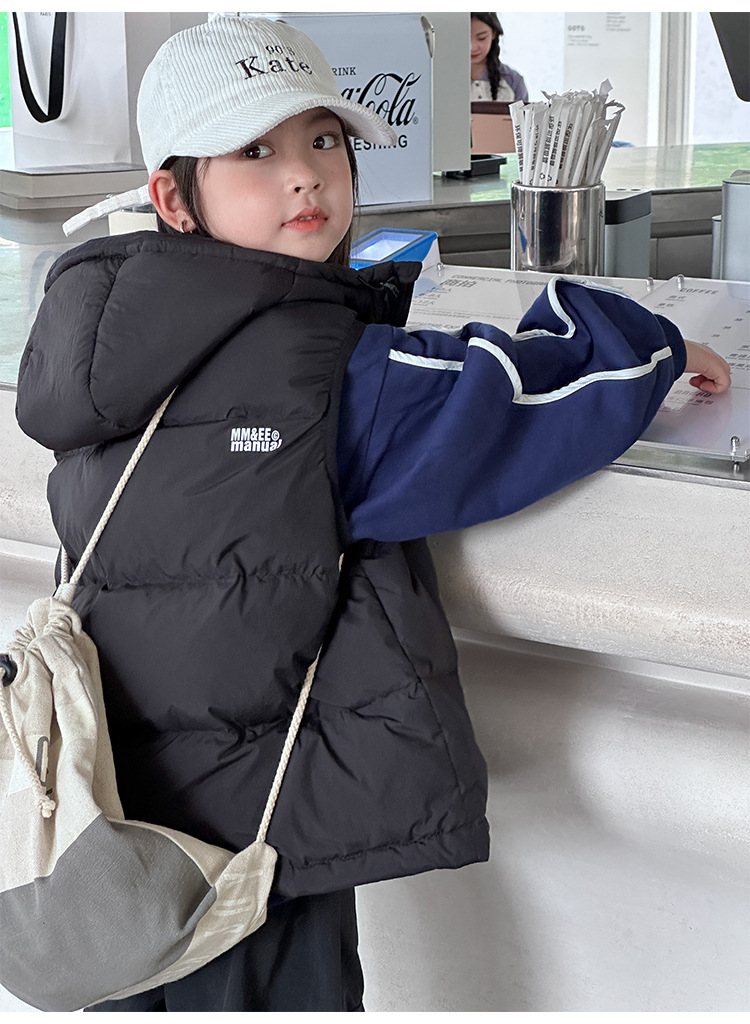 韩国童装儿童羽绒马甲秋装背心外穿男童女童幼儿园背心亲子装坎肩详情33
