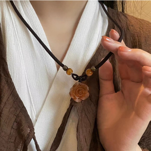 四条装新中式平安扣吊坠编织项链女复古中国风国潮汉服配饰送闺蜜详情3
