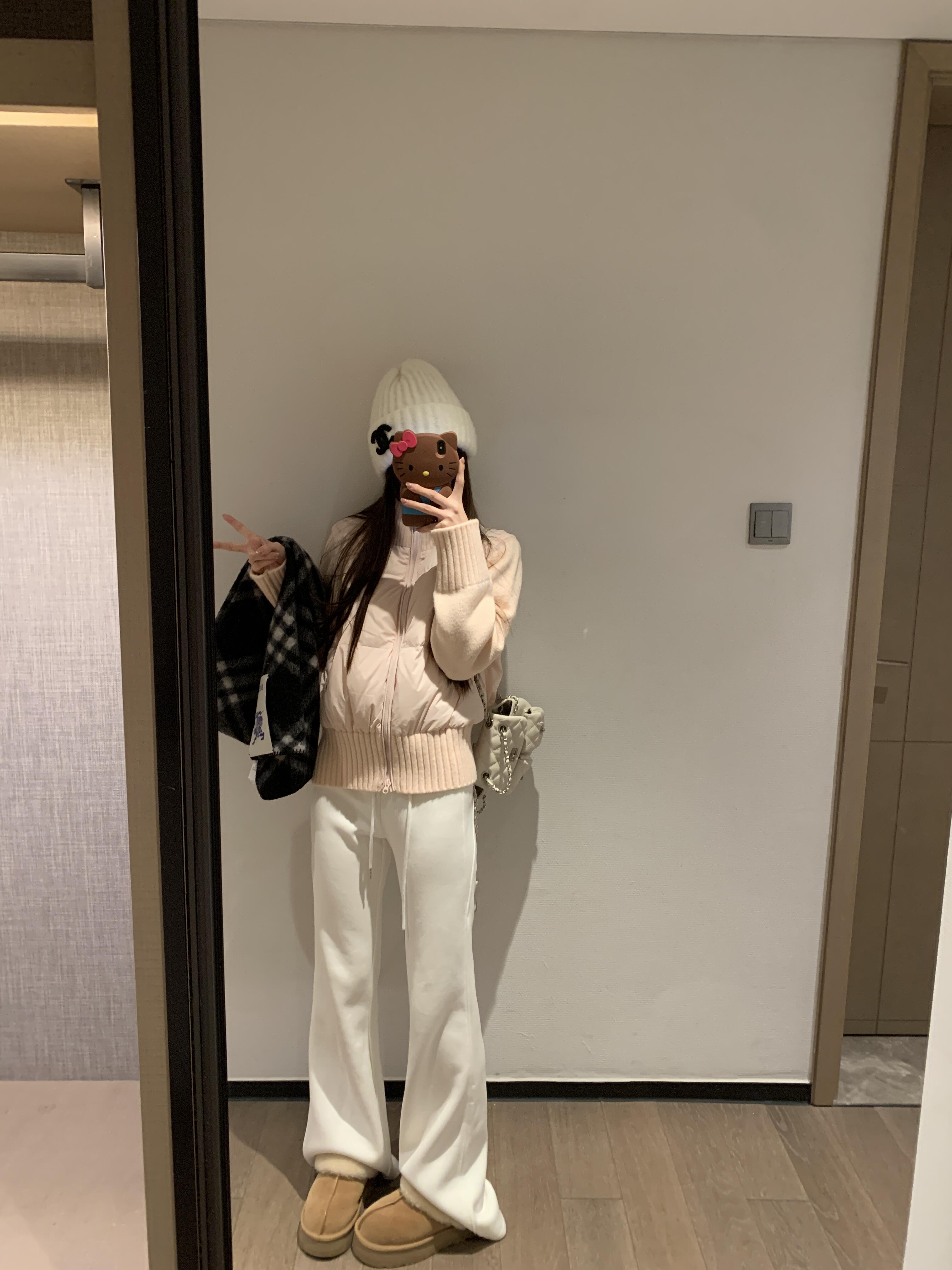 新款羽绒服女短款秋冬季2025小个子白鸭绒加厚针织袖白色轻薄外套详情16