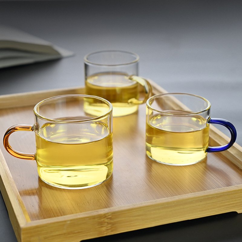 厂家批发加厚玻璃咖啡杯高硼硅品茗杯花茶耐高温杯透明玻璃品茶杯详情11