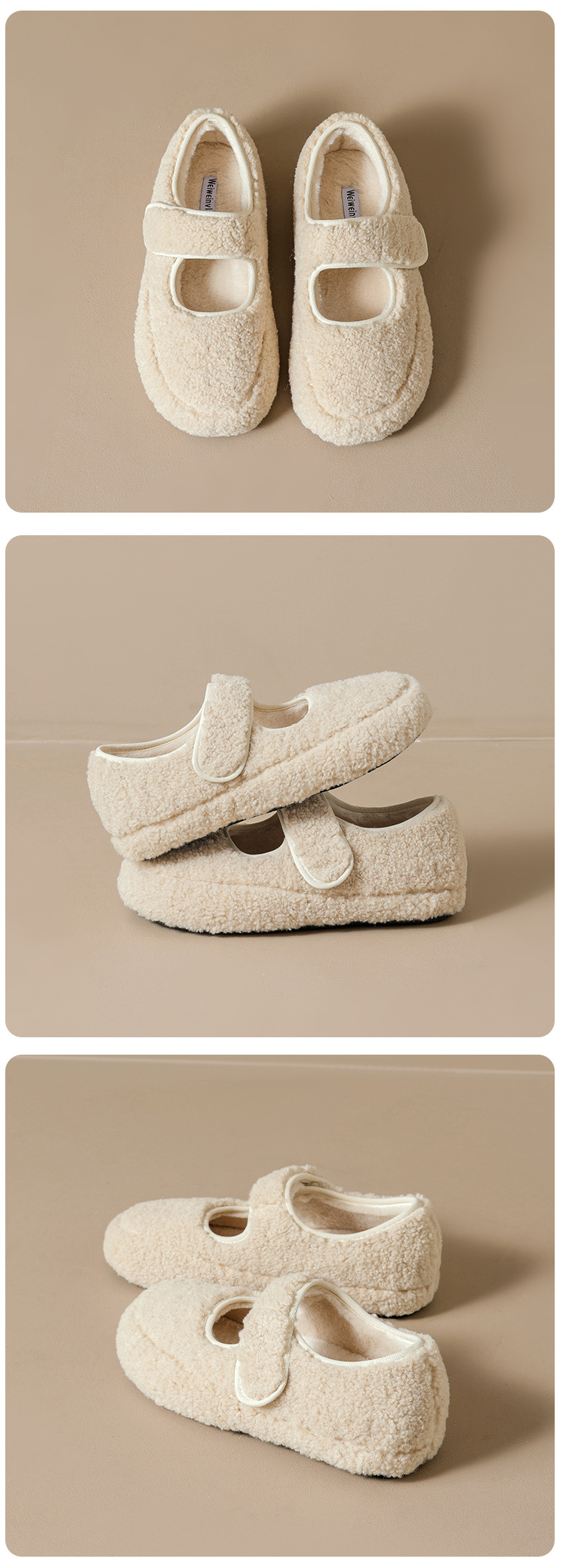 威威女郎2852-8内增高豹纹玛丽珍毛毛鞋女冬季外穿单鞋加绒棉鞋详情20