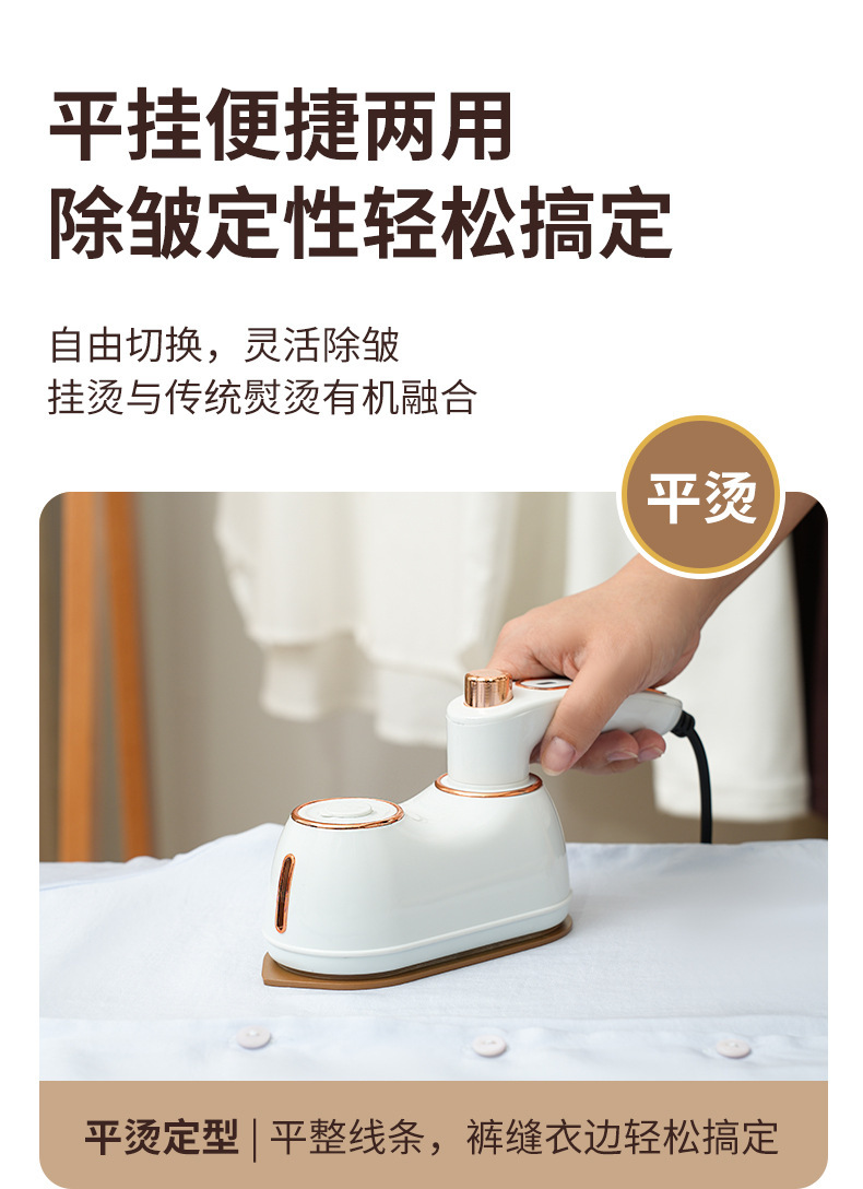 Cross-border mini small electric iron, handheld hanging iron, portable household iron, rotating folding iron, folding iron, white iron, white dry iron, white dry iron pic 7