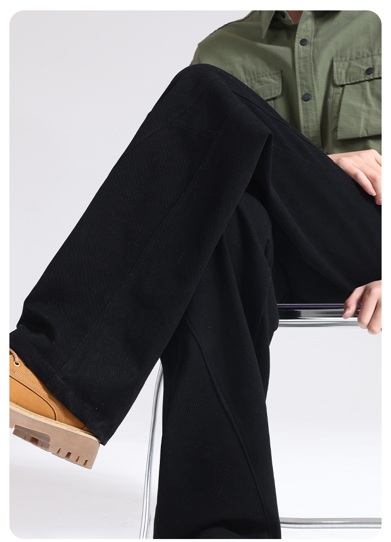 纯棉工装裤男2025秋冬宽松运动卫裤男士直筒休闲长裤冬季加绒裤子详情28