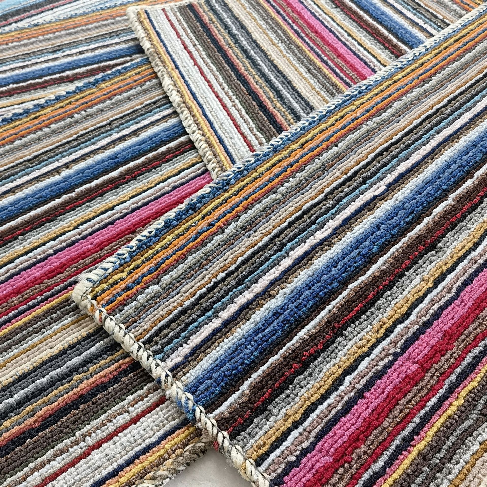 Retail a hairpin, velvet striped, rainbow fine strip, plaster dot, anti-slip base, indoor household door mat and floor mat pic 3