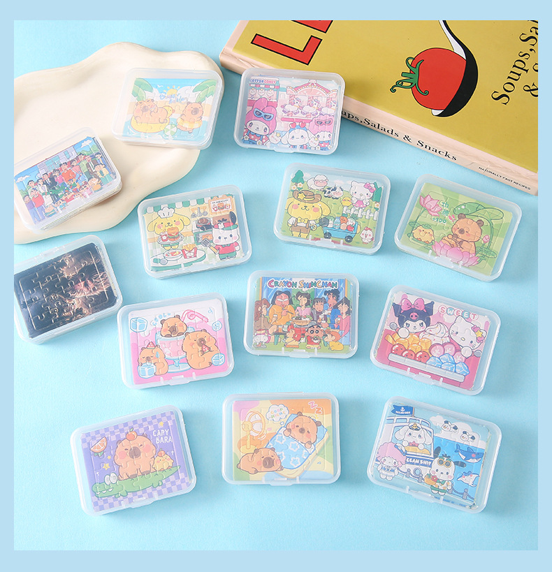 Divertidos dibujos animados rompecabezas caja puzzle puzzle puzzle puzzle puzzle puzzle de madera desmontable para niños regalos creativos pic 14