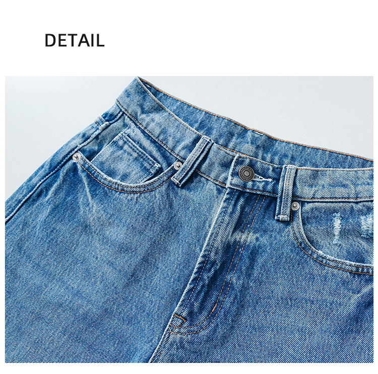 MBB high-end high-waisted jeans for women Spring/Autumn 2025 new style American 9-inch wide-leg pants Loose straight-leg trousers pic 15
