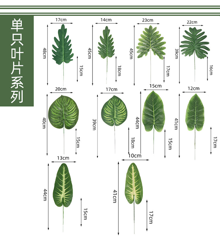 亚马逊仿真叶子绿化工程植物墙酒店家居装饰软装多肉仙人掌园艺绿植布景详情2