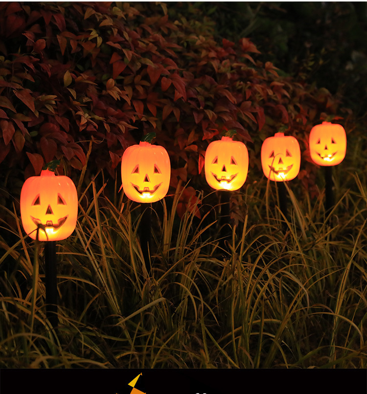 万圣节南瓜太阳能地插灯南瓜装饰庭院花园户外装饰万圣节地插灯详情11