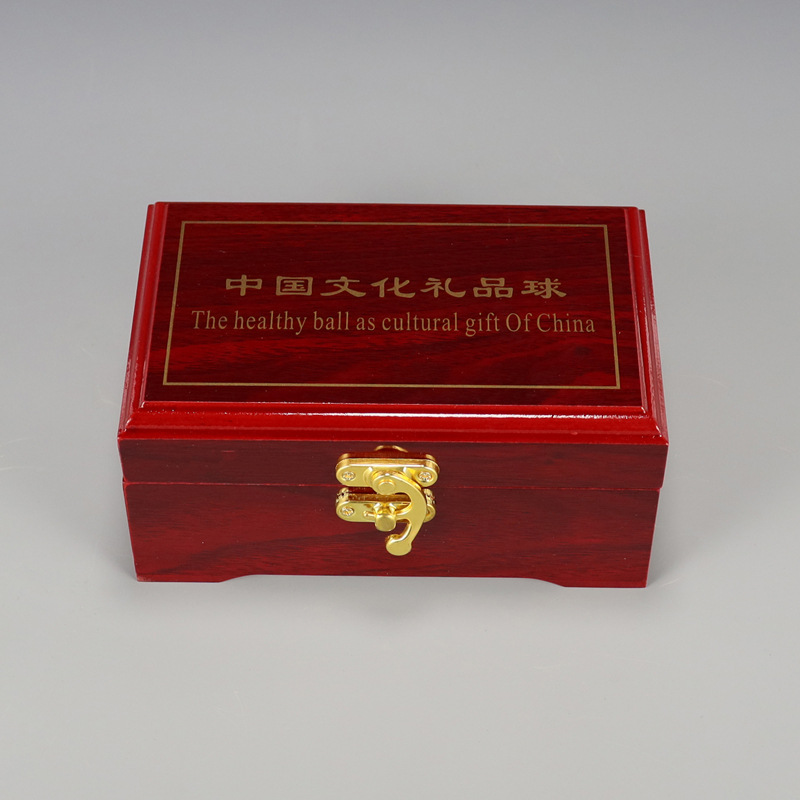 A 304 stainless steel ball hollow bell sound gift for middle-aged and elderly leisure sports, hand-spun massage fitness handball, packed in a wooden box pic 5