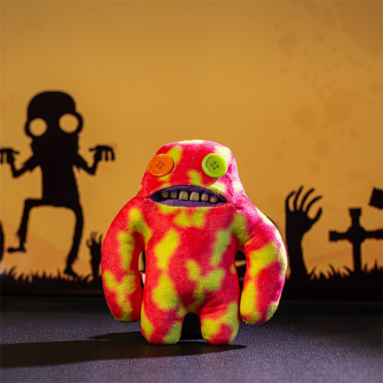 跨境新品 fuggler萌牙怪兽钥匙扣丑萌公仔手办挂件萌牙怪宝尖叫怪详情12