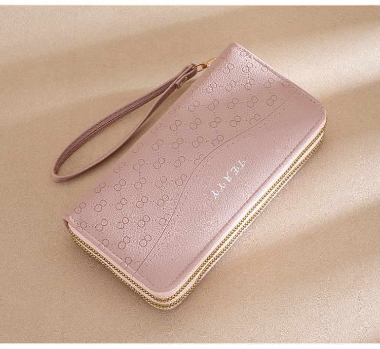 钱包女生长款双拉链wallet手机包女士钱夹大容量手拿包零钱包批发详情23