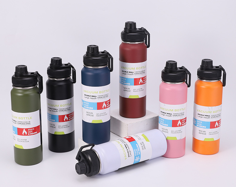 跨境直饮大容量304不锈钢双层户外登山运动水壶旅游水壶便携水杯详情2